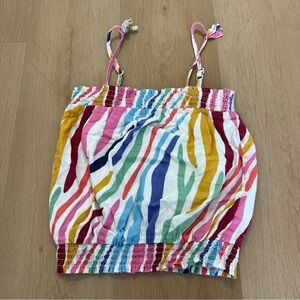 Mini Boden Zebra Tank Rainbow Colorful Tank Top 8-9Y